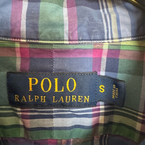 Polo by Ralph Lauren Blue and Green Casual Button Down Shirt - Picture 3 of 7